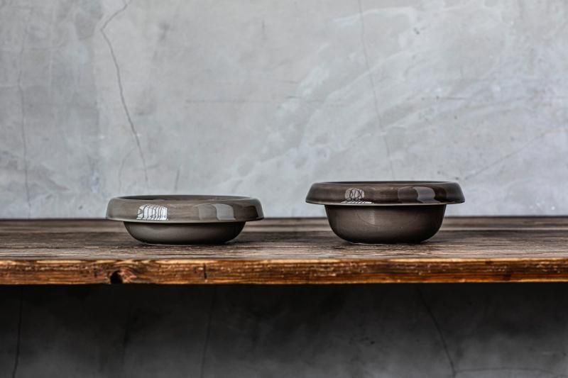 Cloud Gray Ceramic Shallow Bowl (Single Item) for L/Ltall/Lhightall Food Stands