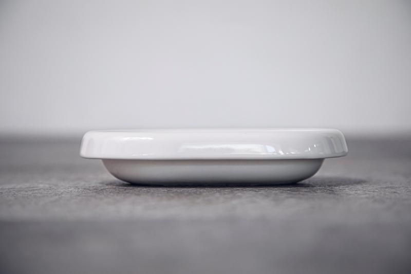 Ceramic bowl for the Stall Wide Food Stand (single item, long shallow dish) (new shape, new product)